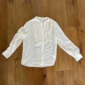 FRAME Tucked Bib Blouse NWT